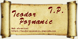 Teodor Poznanić vizit kartica